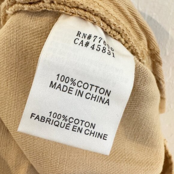 NWT Sandrine Rose The Fred Pleated Tapered Jeans Free People FP Tan New Beige 24 - Picture 6 of 11